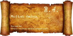 Multas Amina névjegykártya